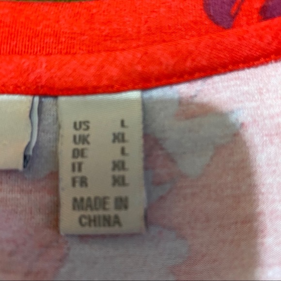 LOGO by Lori Goldstein Rayon 230 Printed Dress with Contrast Godet - Picture 7 of 8